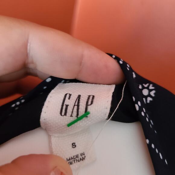 GAP Navy Blue Floral Blouse Size Small - Picture 5 of 6